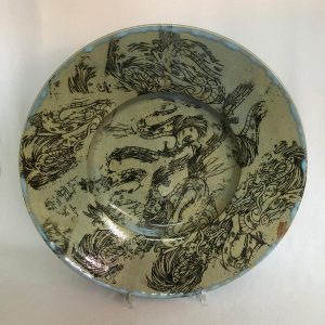 צלחת קרמיקה מעוטרת 37